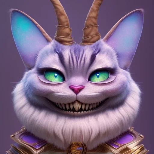 "Cheshire Cat" leading figure of Alice in the wonderland, detailed eyes, elegant,sarcastic smile, by Disney,Chie Yoshii,Brian Kesinger,Gediminas Pranckevičius,Kilian Eng,reg Rutkowski,