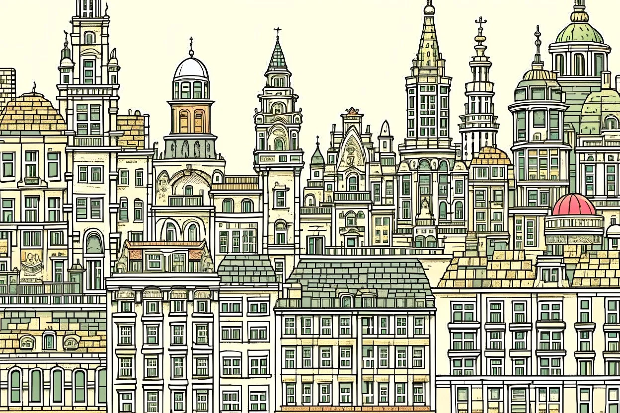 a city of different architectural styles