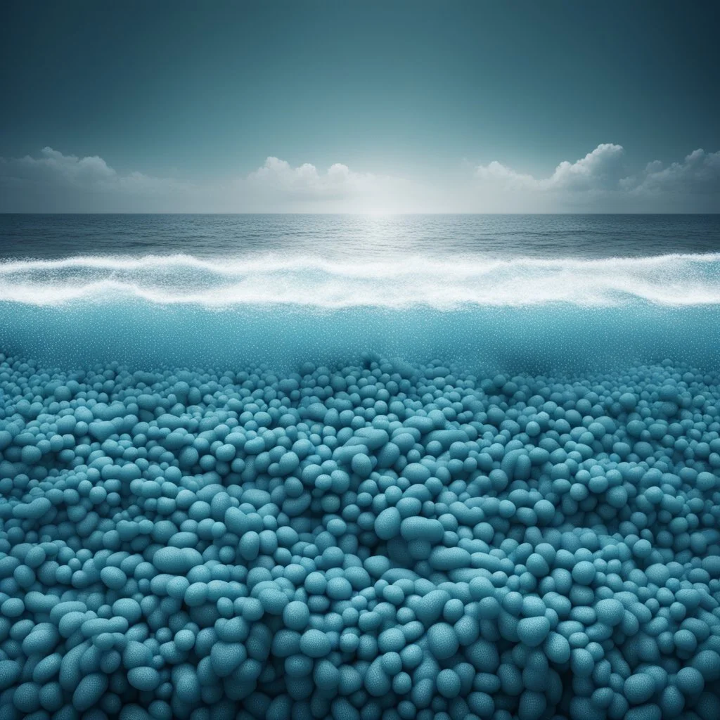 ocean made of zeroes and ones