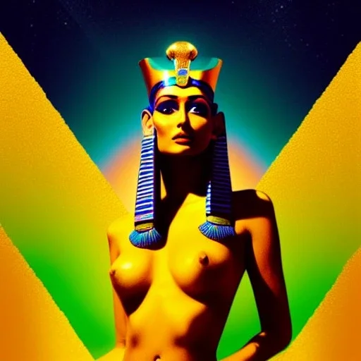 fullbody Drawing of 'beautiful,skinny, tall, busty cleopatra ',egypt,palace, intricate detail,andrea bonelli,Kilian Eng,Ohrai,evan lee,Aleksandr Sidelnikov,KyuYong Eom,toned colors,16k