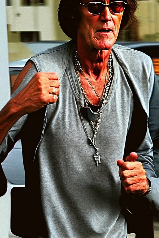 Peter Fonda cosplaying as The Truth from Grand Theft Auto San Andreas