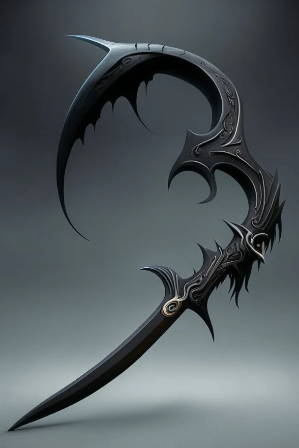 black big sharp scythe