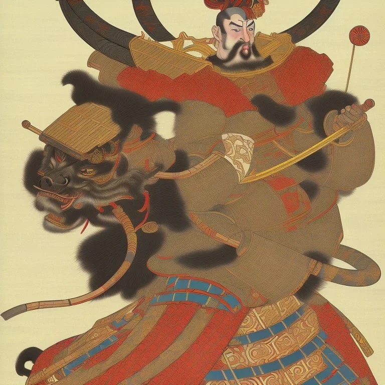 shogun,ukiyoe style