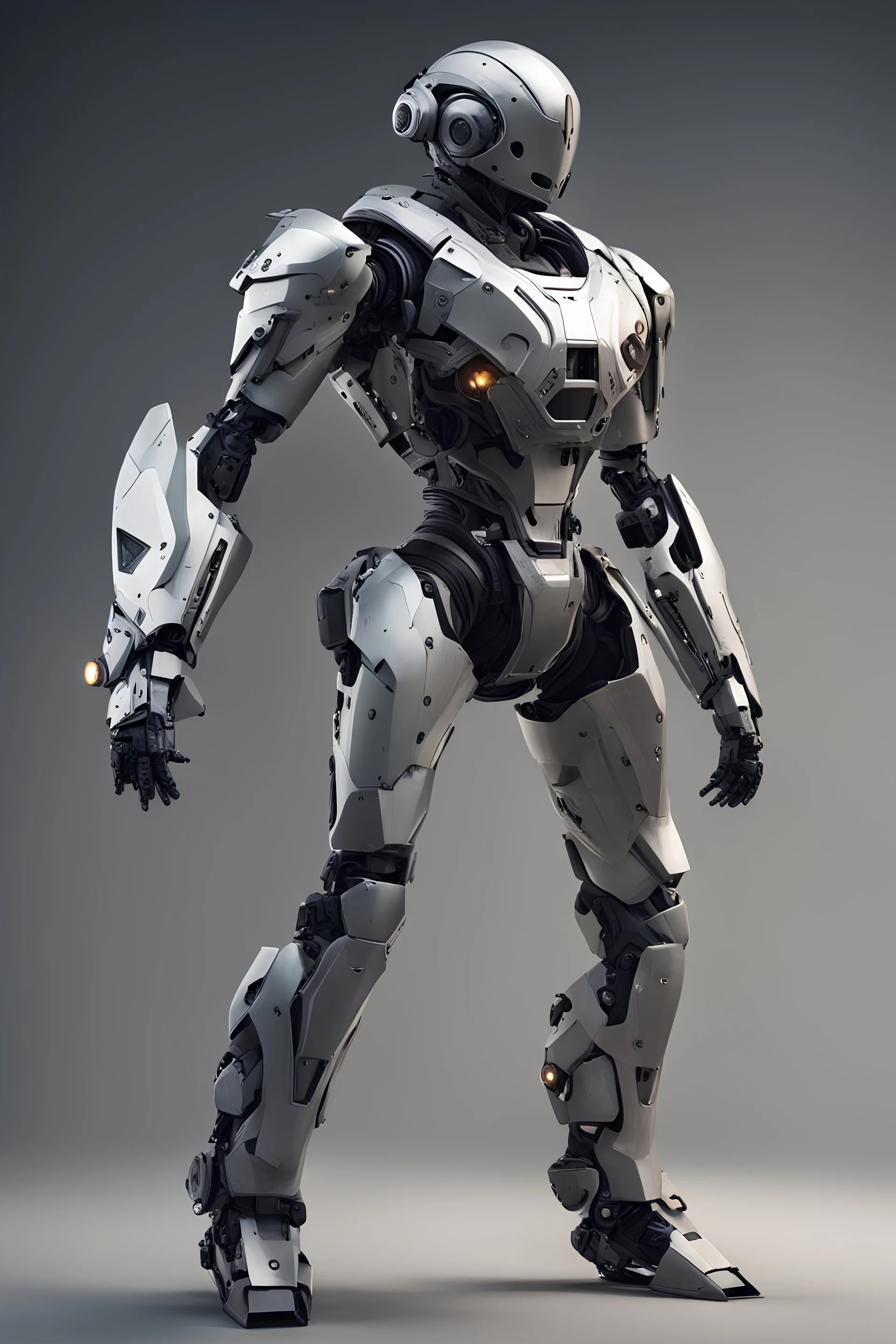 A battle iron suit with the ability to fly, made for humans