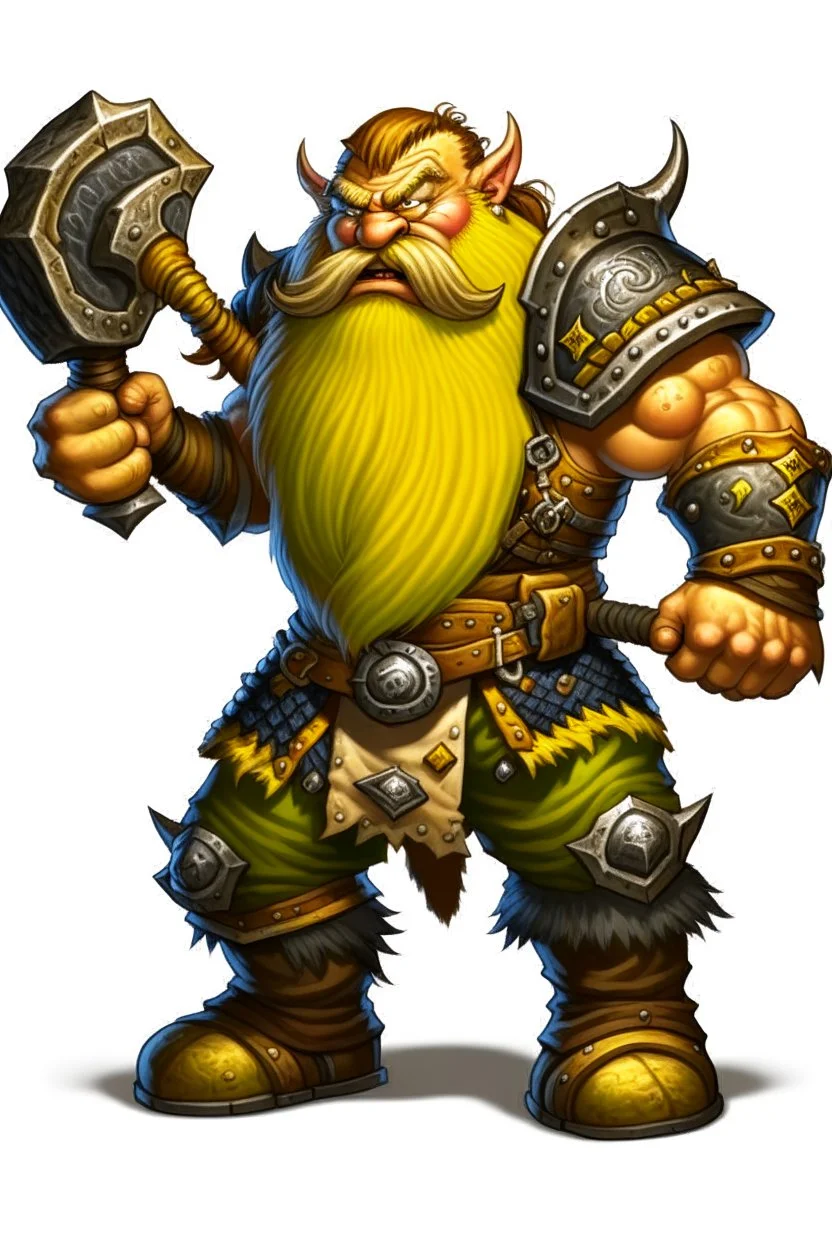 dwarf savage angry axes cleaver attack striking swinging chopping dual wielding two weapons mad consumed warcraft war knight soldier strong attacking furious wrath small silly fighter brawler strong