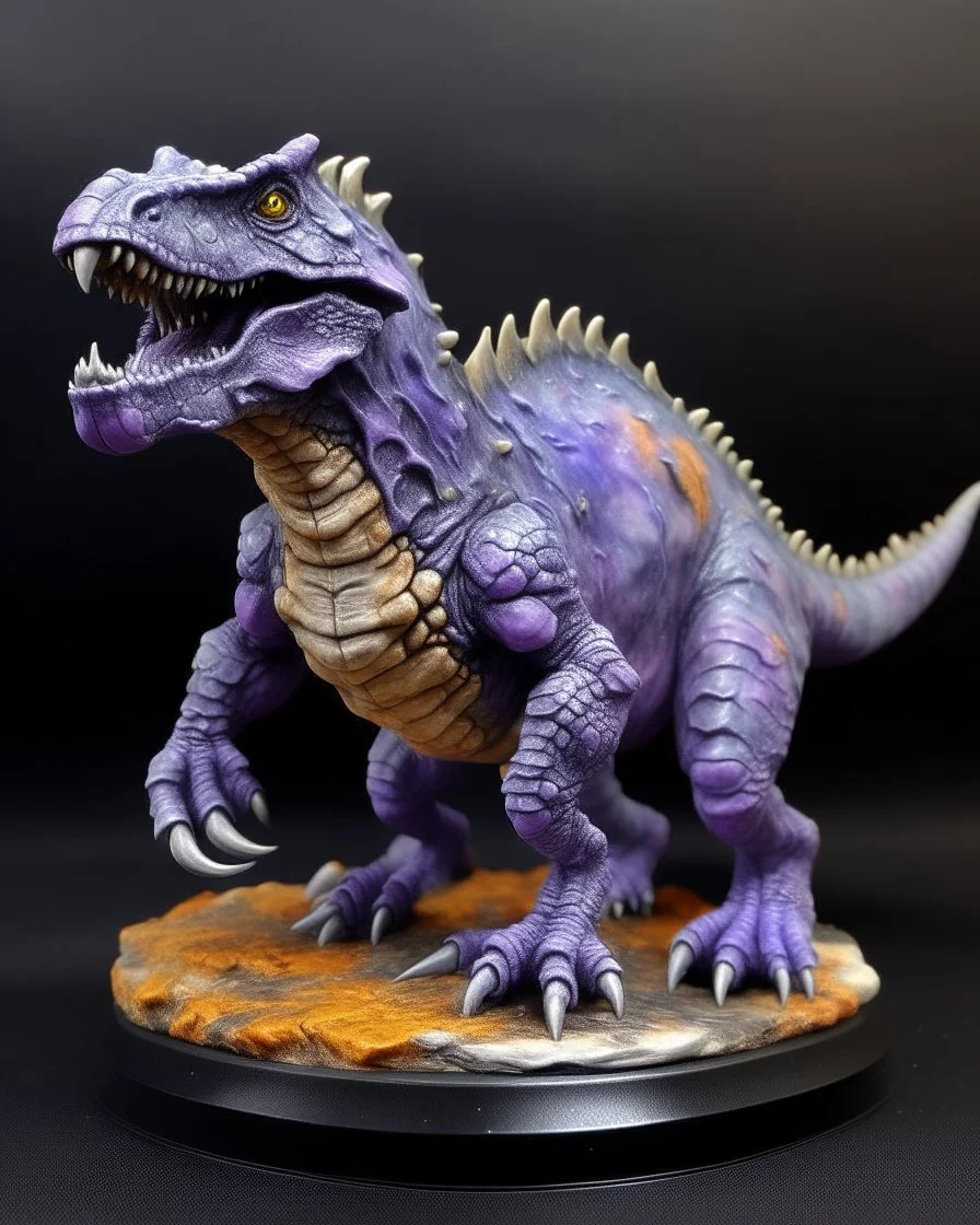 A grayish purple cosmic elemental T-Rex painted by Cai Jia