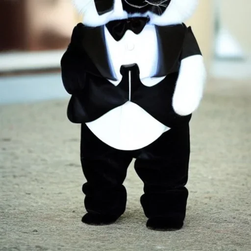 Cat wearing tuxedo