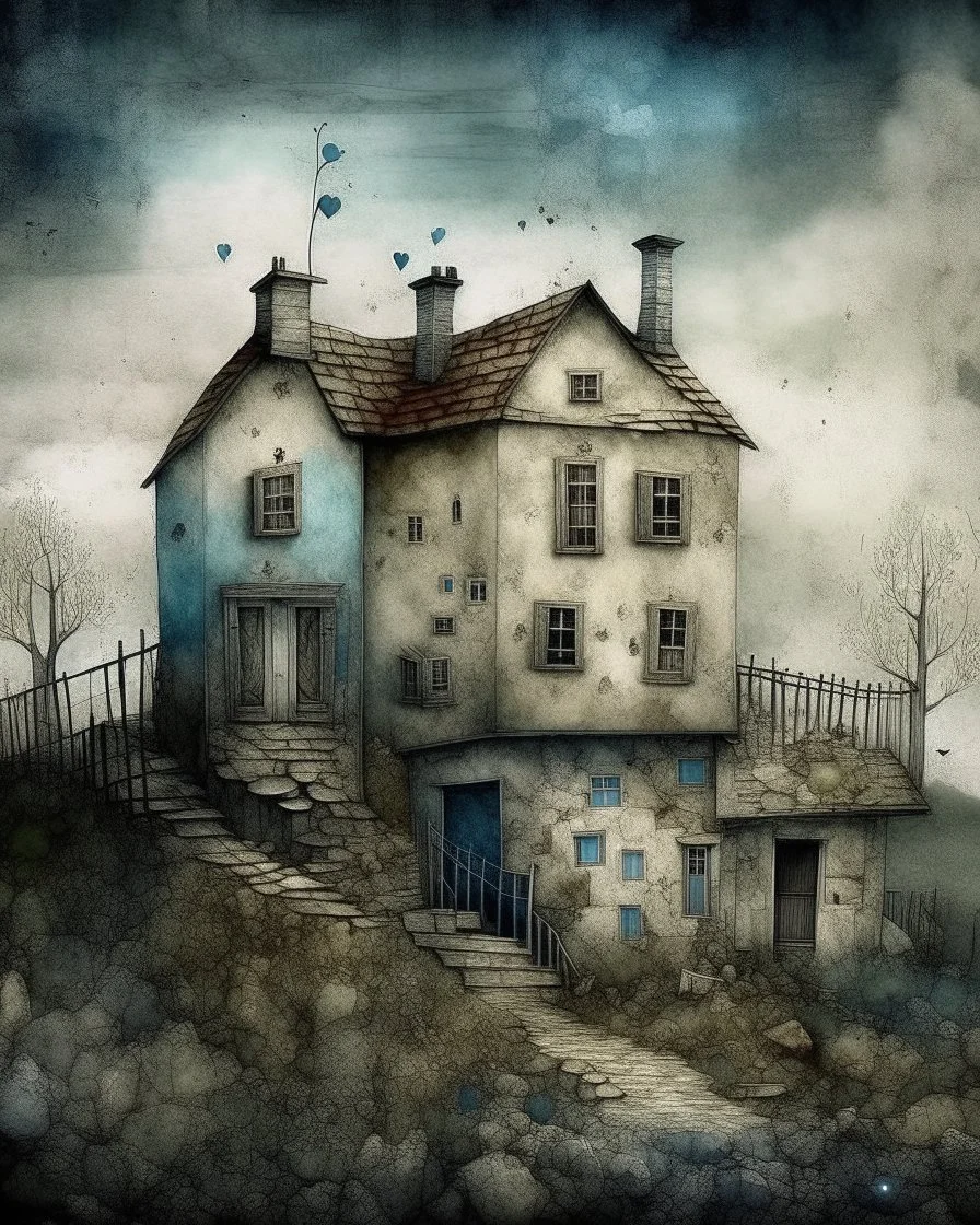 Home is where the heart is. Modifiers: extremely detailed intricate beautiful dynamic lighting award winning fantastic view 4K 3D high definition crisp quality hdr watercolor Arthur Rackham vivid colors patchwork Endre Penovac watercolor ink Jamie Heiden debeh 4K 3D beautiful intricate extremely detailed beautiful