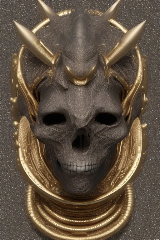 shiny black male African Egyptian alien, cracks in the voodoo head, wicked, eyes, crown, Elephant, 8k, finely detailed, photo realistic, tiger turquoise skull head gold dragon space alien snow skeleton gold horny toad silver crown silver eyes