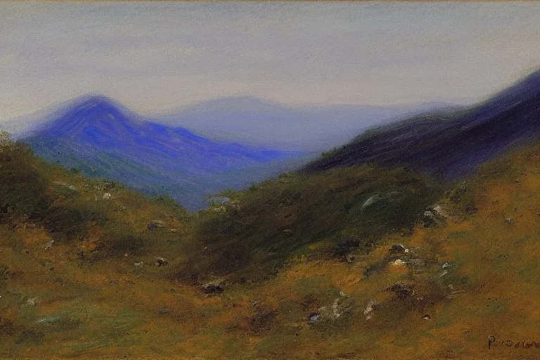 Mountains, rocks, vegetation, trees, philip wilson steer impressionism paintings