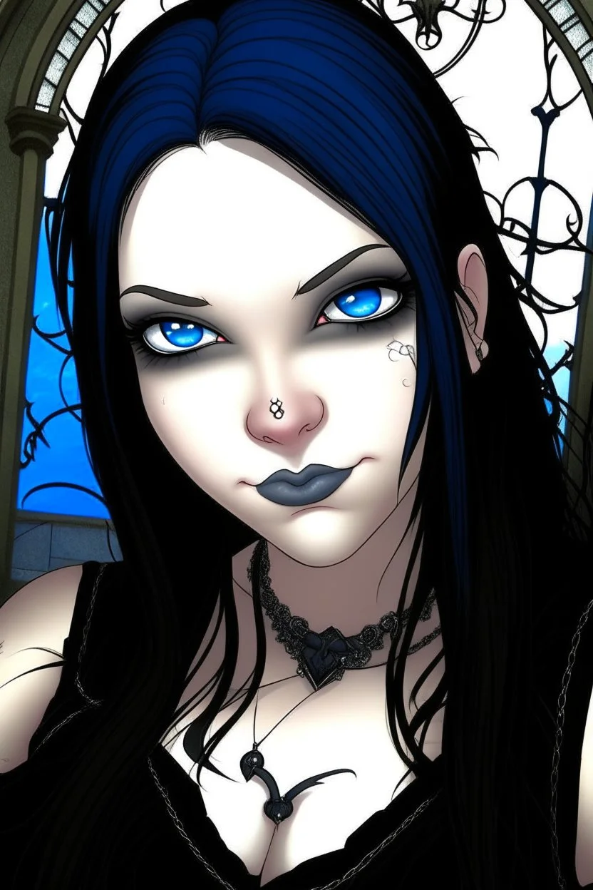 fantasy beautiful goth cartoon