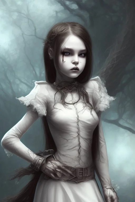 a young gothic demon girl