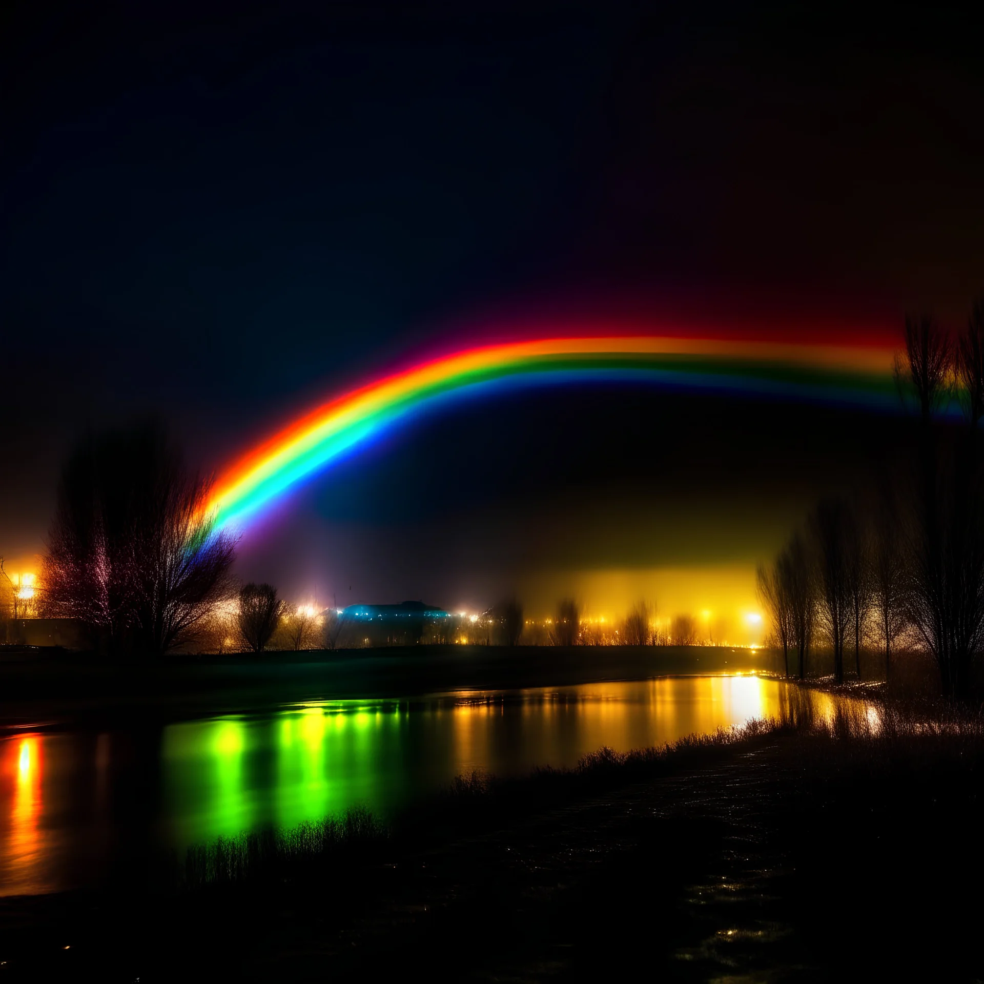 rainbow in the night