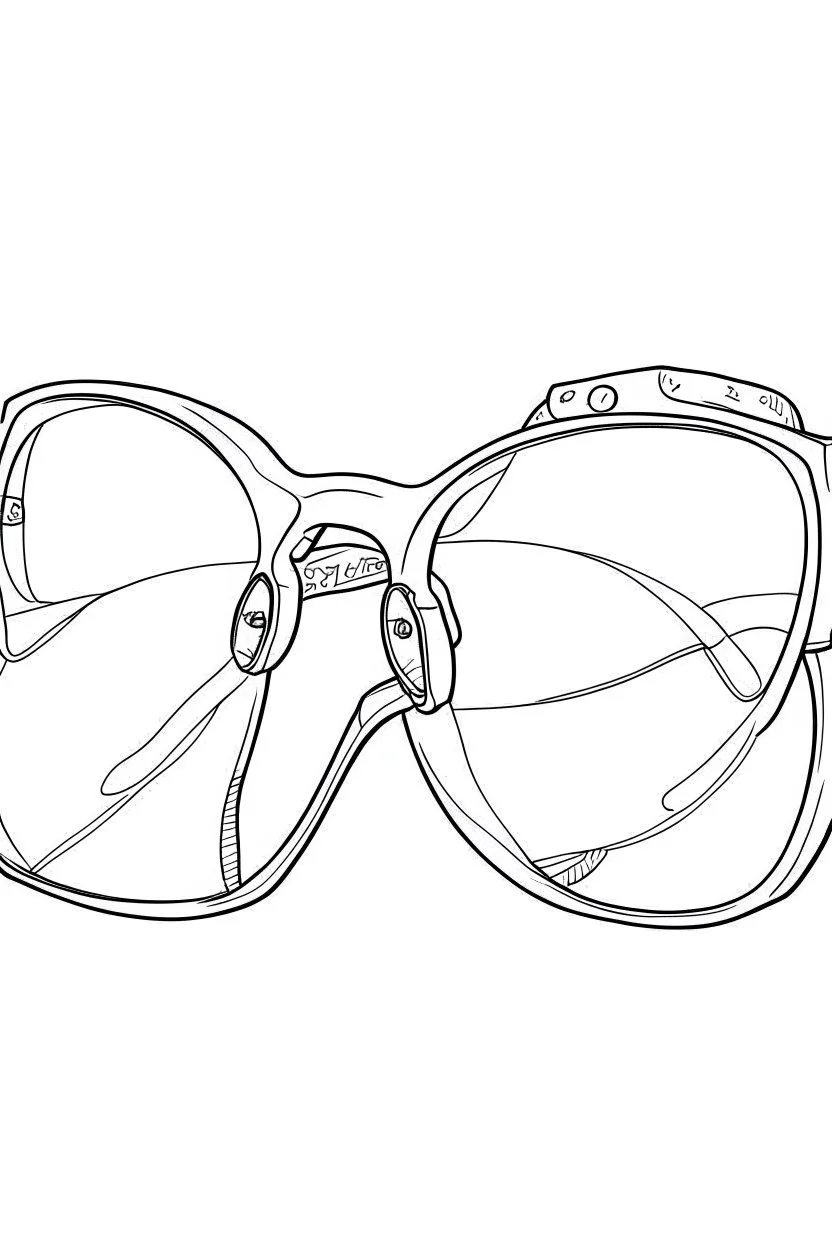 Glasses coloring page