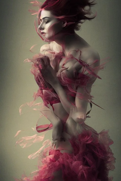 portrait of a woman dance with the devil in style of belinski, high delicate defined details, beautiful, atmospheric, matte, 3 d 8 k octane rendered, sharp focus, illustration, high detail, ultra realistic, highly saturated colors