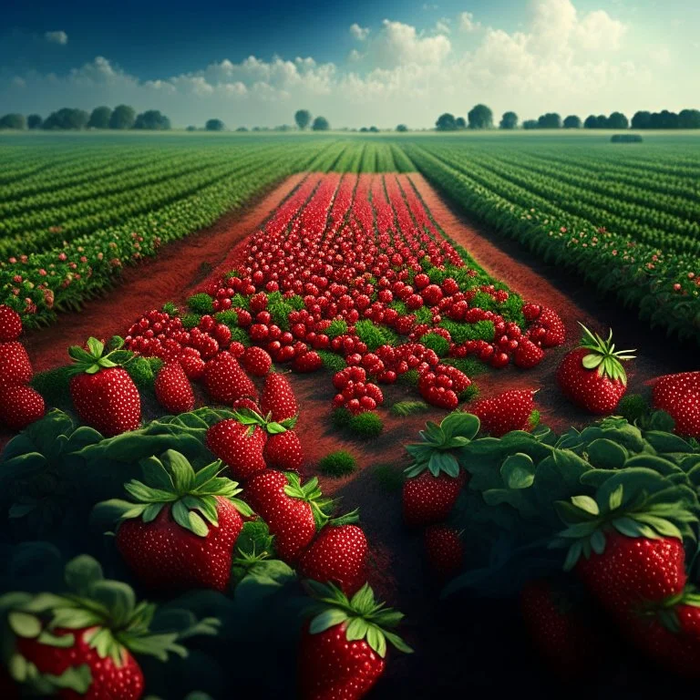 a strawberry feild