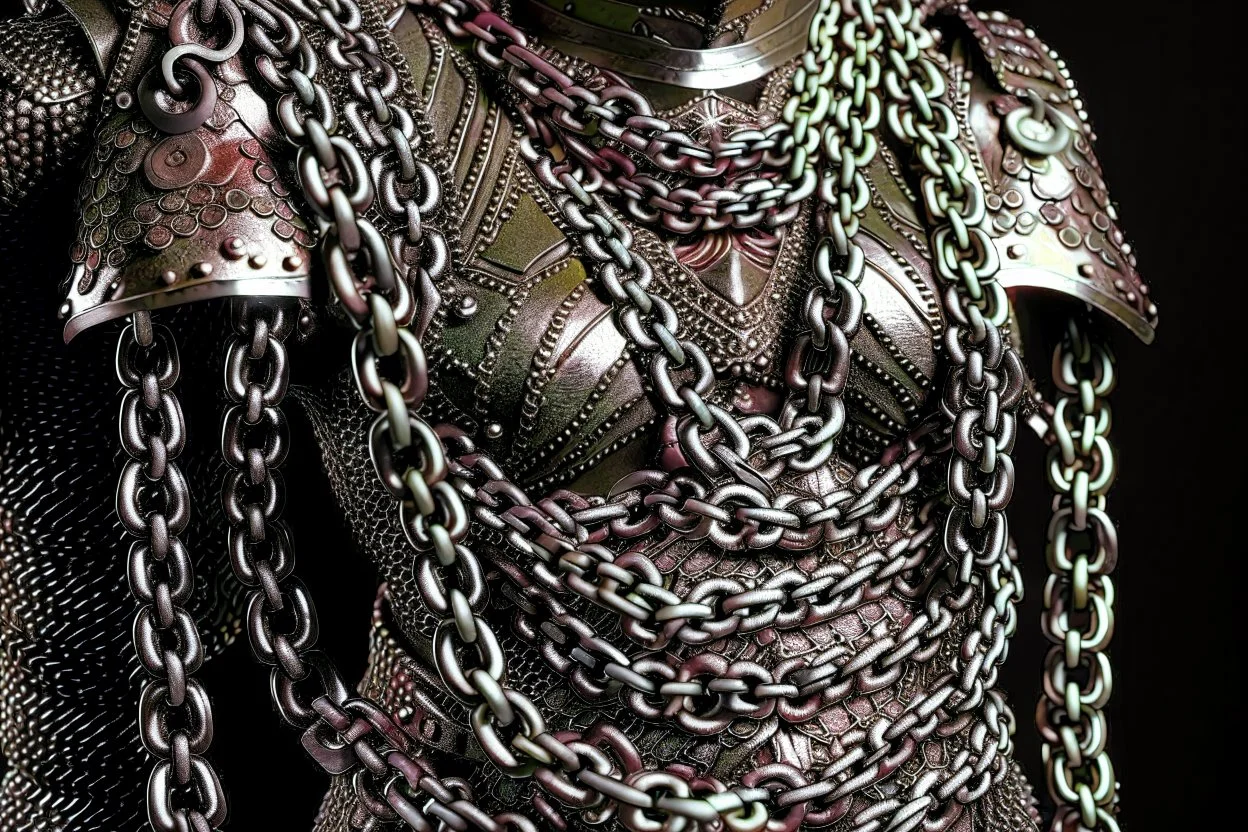 england medieval armour chains design front on shot