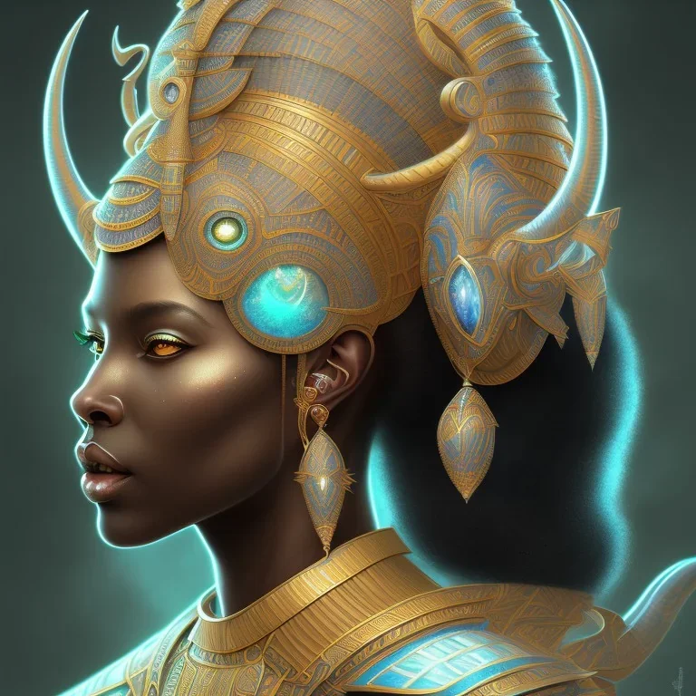 sango fantasy, fantasy magic, intricate, sharp focus, illustration, highly detailed, digital painting, concept art, matte, masterpiece head sexy African beauty black afro hair earth lady silver tiger head Egyptian princess pyramid