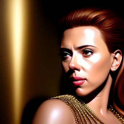 Ultra detailed fullbody Portrait in oil on canvas of beautiful busty Scarlett Johansson,extremely detailed digital painting,ultrarealistic skin, extremely detailed face, crystal clear eyes, mystical colors ,perfectly centered image, perfect composition, rim light, beautiful lighting,masterpiece ,8k, stunning scene, raytracing, anatomically correct, in the style of Ohrai Noriyoshi and robert e howard and Steve Jung and Wizyakuza and Simon Bisley and uncannyknack.