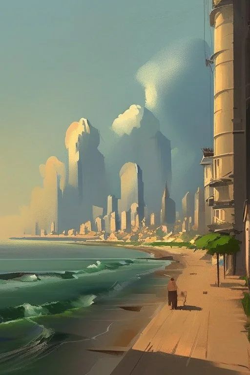 Can you make an old painting of a huge coastal city called matesolles..make it look french