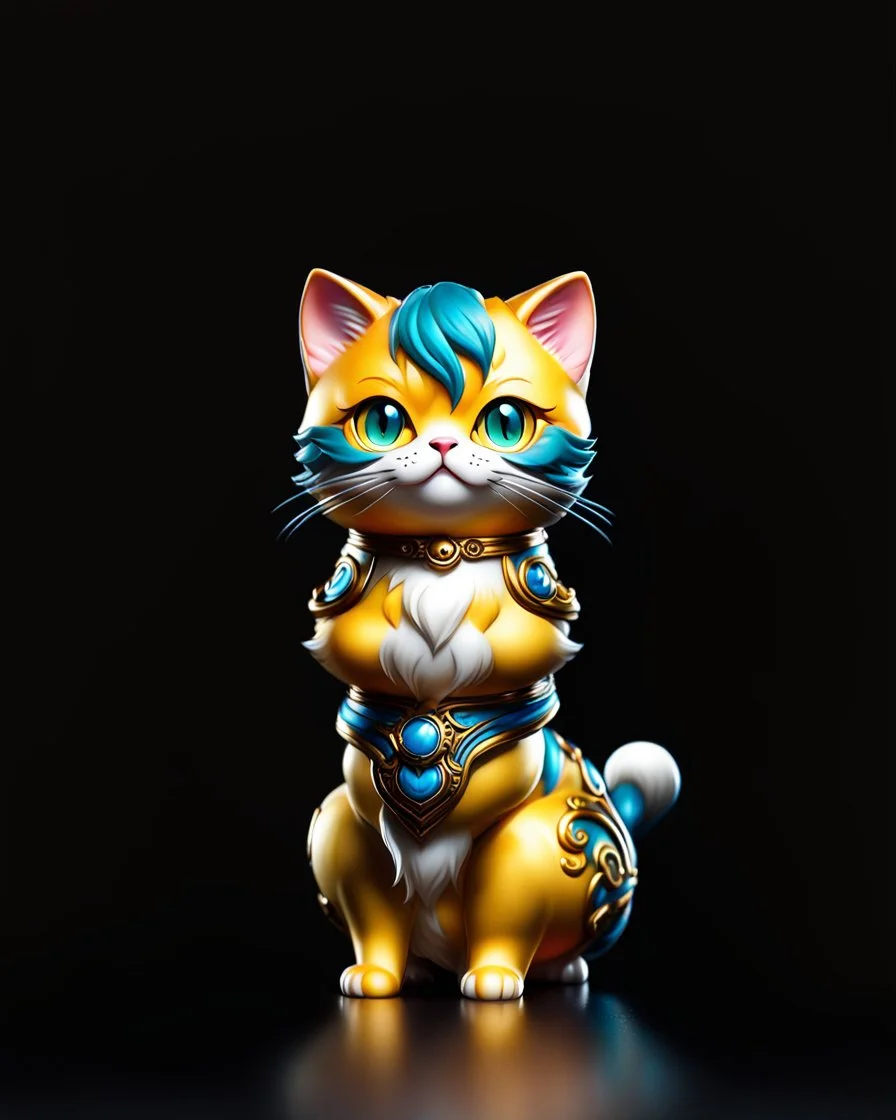 Chibi cat ultra quality, full body, pies completos, hyper detailed, contrasting colors, incredible colors, incredible artwork