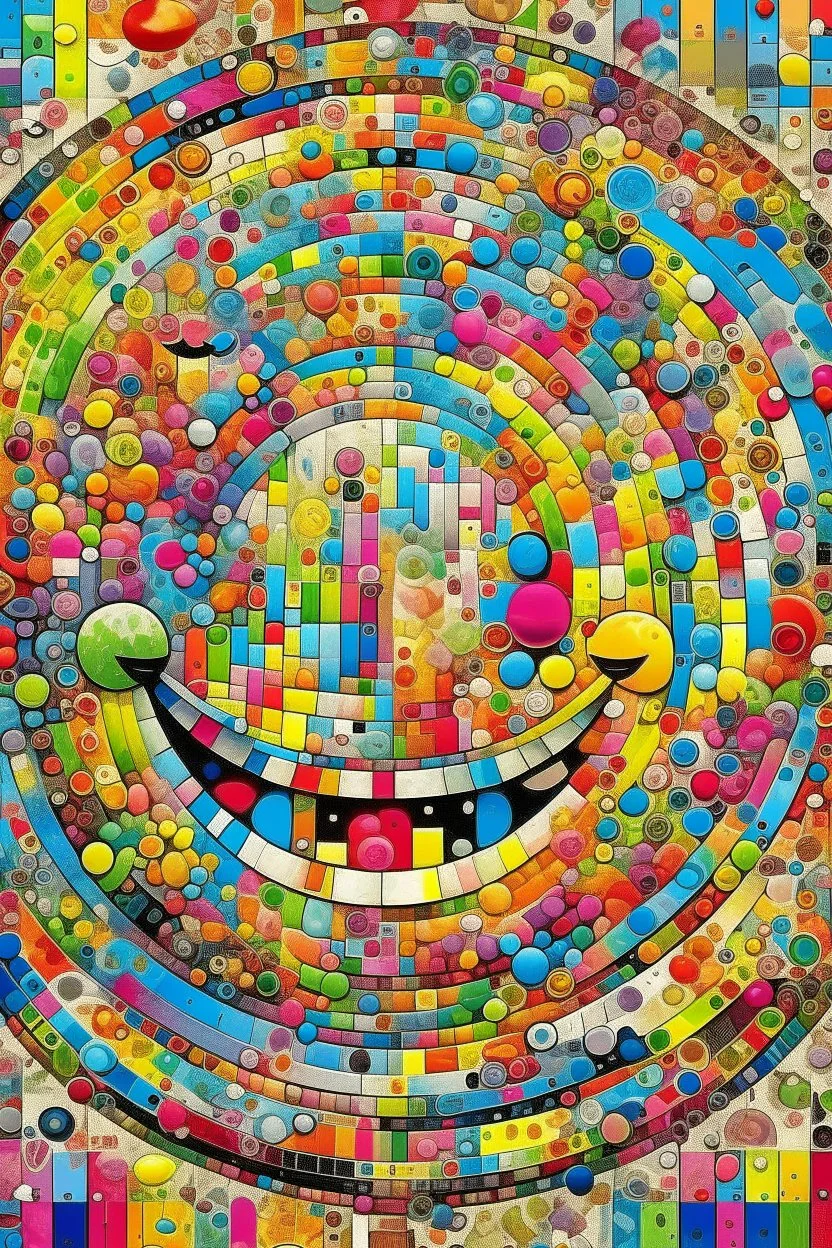 abstract art of happiness from winning Lotto 90,000 Million