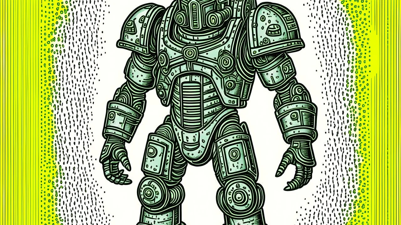 power armor comic style