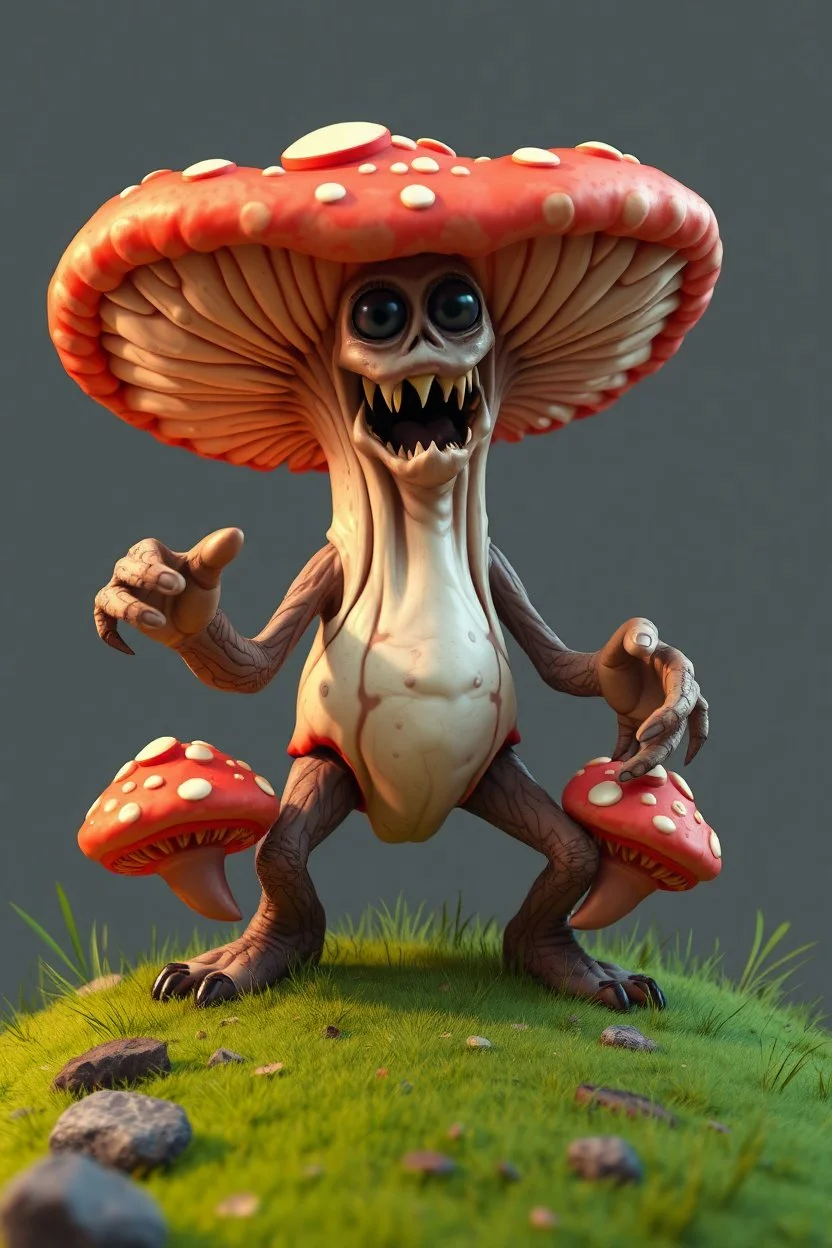 hi poly Fungal Beast T-pose just the character and simple background