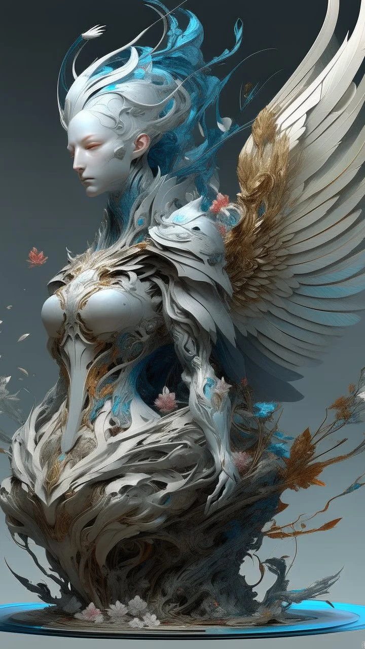 "3D HR Complex Unique and Beautiful Angel , 2 a breathtaking frontier fantasy artwork by Android Jones, Jean Baptiste monge, Alberto Seveso, Erin Hanson, Jeremy Mann. Minimalist highly detailed and complex professional_photography, masterpieces, 8k resolution concept art, Artstation, tricolor, Unreal Engine 5, cgsociety" Highly detailed ArtStation Concept Art Clear Focus Smooth cinematic 4K epic Details Serious Stoic ARTgerm AN's mature art.