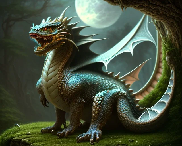 mdjrny-v4 style, photorealistic dragon, sharp scales, insanely detailed, symmetrical glowing eyes, intricate, bright iridescent highlights, art nouveau, volt lighting, atop a mountain crag, ultra high definition, NVIDIA Iray render, volumetric illumination, by argerm inspired by Tod Lockwood and Bob Eggleton, black dragon