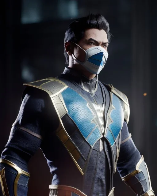 Sub Zero from Mortal Kombat 11, highly detailed, hyper-detailed, beautifully color-coded, insane details, intricate details, beautifully color graded, Cinematic, Color Grading, Editorial Photography, Depth of Field, DOF, Tilt Blur, White Balance, 32k, Super-Resolution, Megapixel, ProPhoto RGB, VR, Half rear Lighting, Backlight, non photorealistic rendering