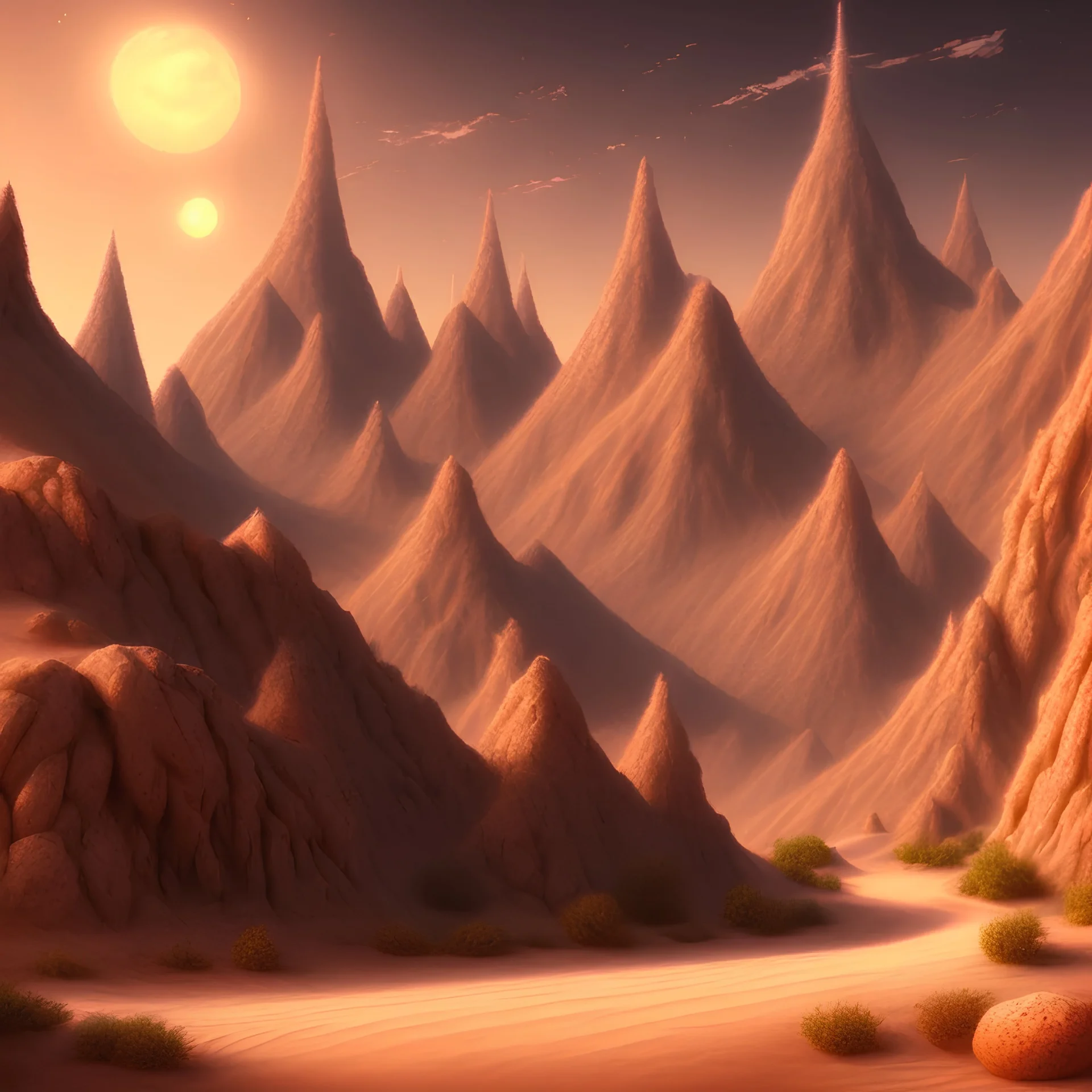 fantasy desert landscape