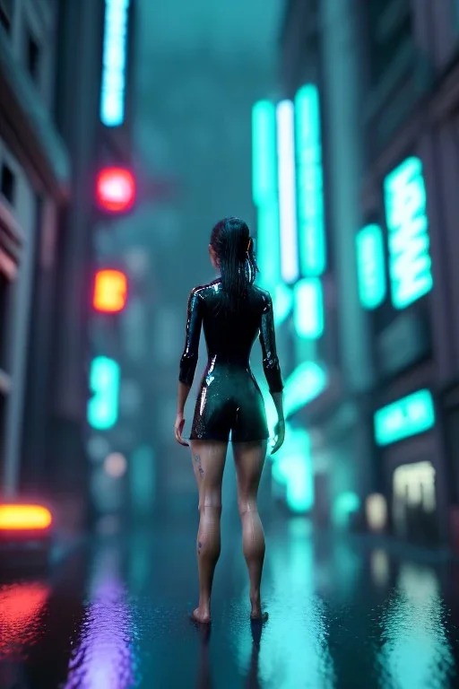 Ultra Realistic image, 25 years old brunette woman, Madrid, portrait, small stature, small chest, yakuza body tattoo, latex dress, short, rain, fog, night club Tokyo, people background, leds, neon, cyberpunk, vibrant color, highly detailed, art stations, concept art, smooth, unreal engine 5, god rays, ray tracing, RTX, lumen lighting, ultra detail, volumetric lighting.