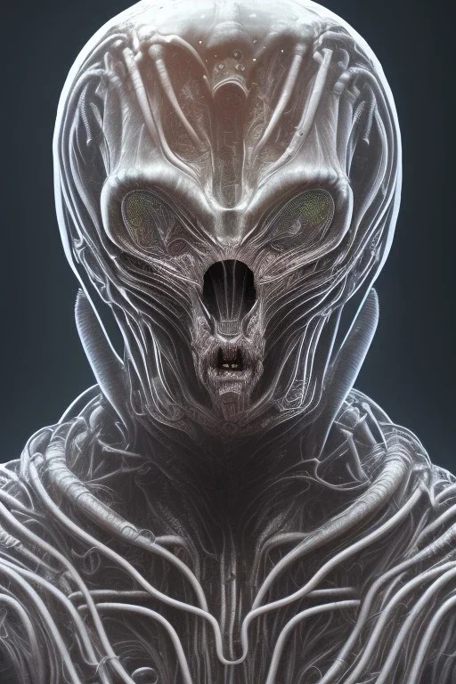 evil berserker, alien, tron, bitcoin eyes, 8k, finely detailed, photo realistic, hr giger