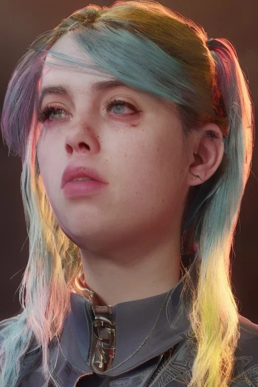 Billie Eilish, clip, photorealistic, 8k