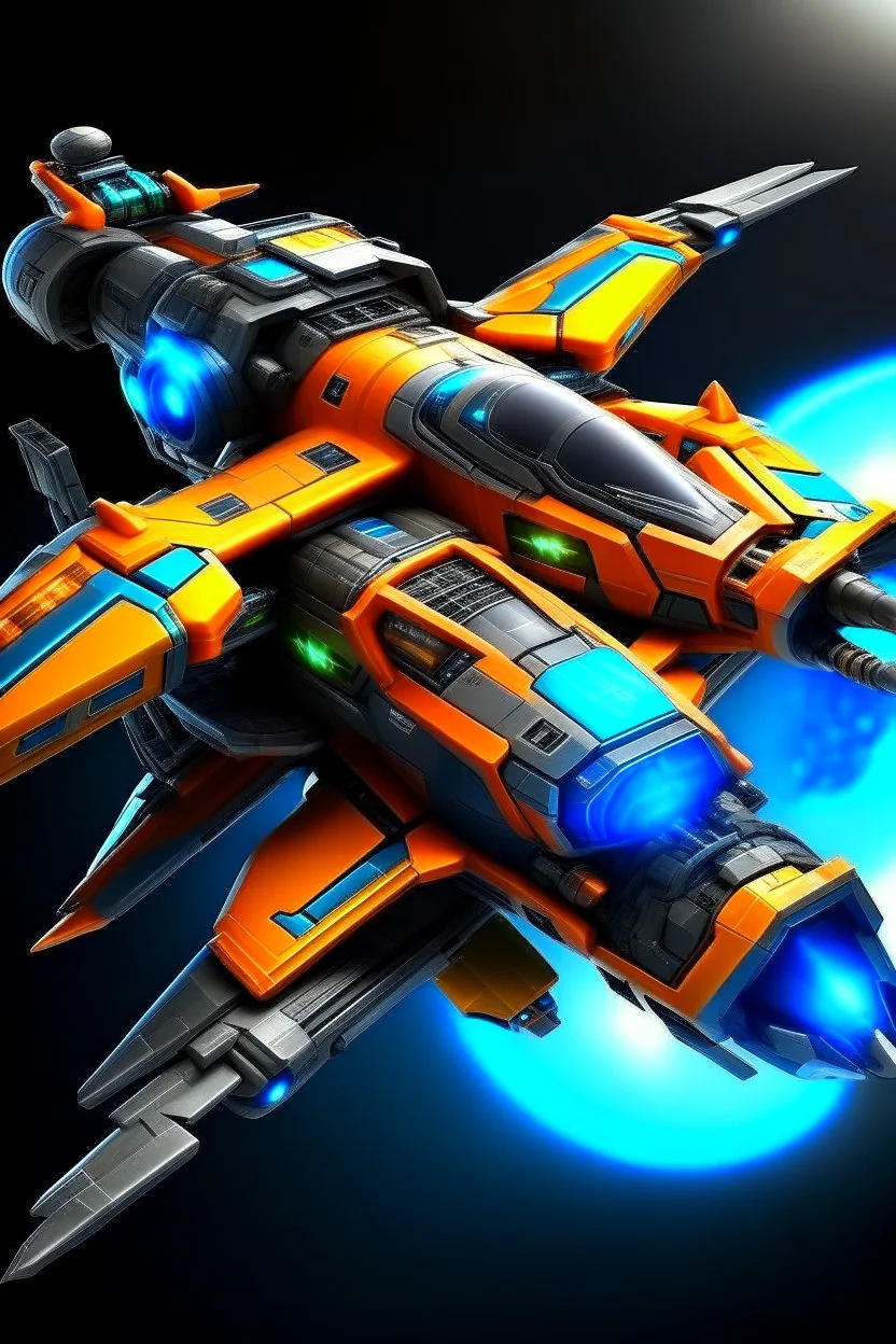 A combination of a super advanced space machine and a crazy Max fighter, super sporty, with color and nano technology