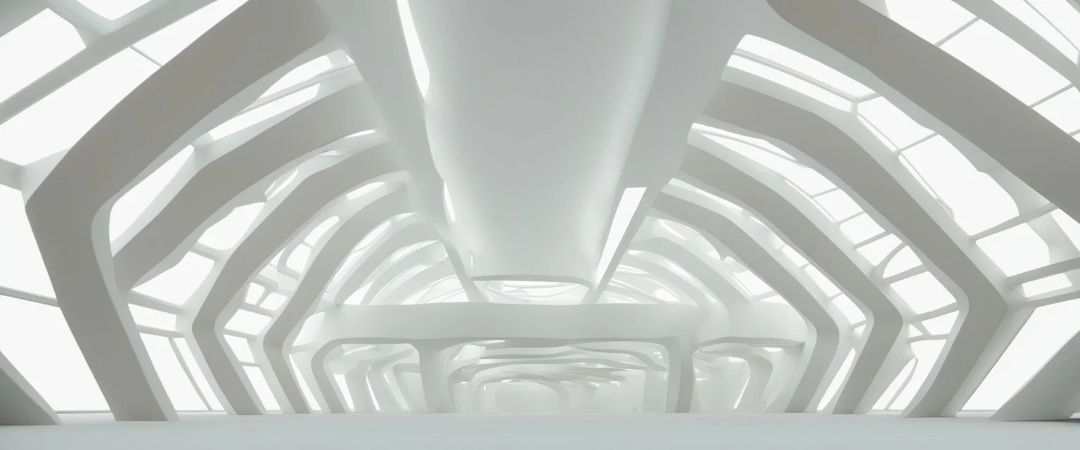 The ceiling of the Modern Modern Natural Light Museum 3d