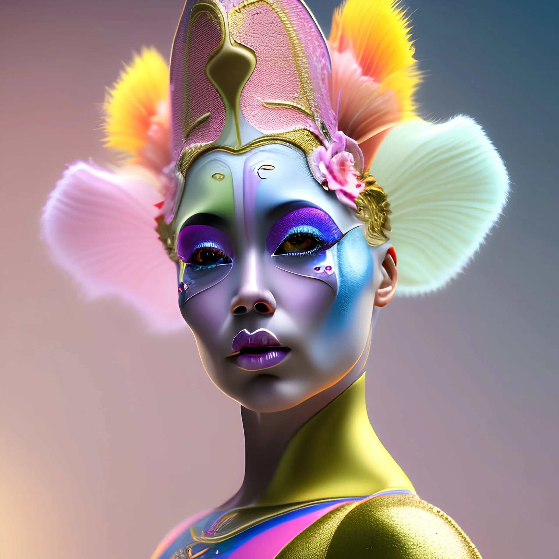 PHOTOREALISTIC PORTRAIT OF A GIRL of Cirque dU soleil, WALKING ON THE SHORE AT THE MOONLIGHT, AND EMBRACING PINK YELLOW PEONIES, VIVID colors: torquoise, pale salmon, persimmon, grey-green , pale lemon yellow, greenish gold, metallic bronze. ULTRA detailed; CORRECT anatomy, FACE and eyes, HIGH RESOLUTION AND DETAILS, HIGH DEFINITION, STYLE BY RAFFAELLO, MICHELANGELO, KAROL BAK, ANDY WARHOL, Anna Dittmann