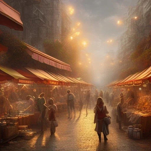 streetMarket, lighting, high resolution,