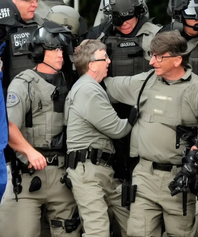 Bill gates being arrested by swat team