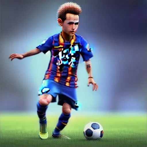 neymar as a child, 3d art, 8k resolution