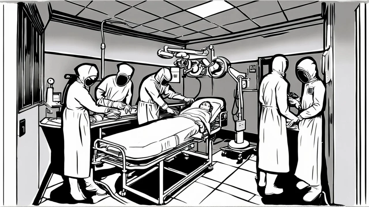 A horror-style operating room