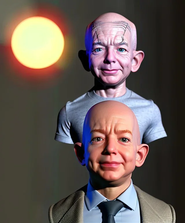 jeff bezos toddler, full body, delorean, dramatic lighting, hyper realistic