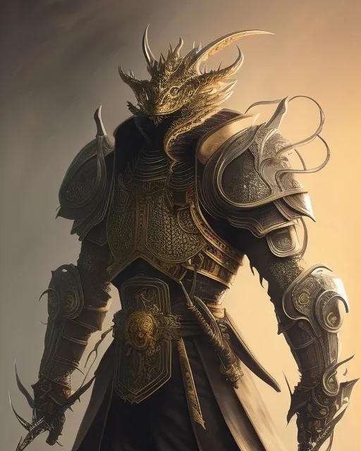 Detailed anime boy, dark brown hair, dragon scale armour, intricate details, full body portrait, keep head in frame, slight smile, black Japanese motif, concept art, highly detailed, digital painting, concept art, sharp focus, illustration, art by Yoji Shinkawa, WLOP and greg rutkowski and alphonse mucha and artgerm and yanjun Chen and Junji ito and Makoto Shinkai, HDR, octane render