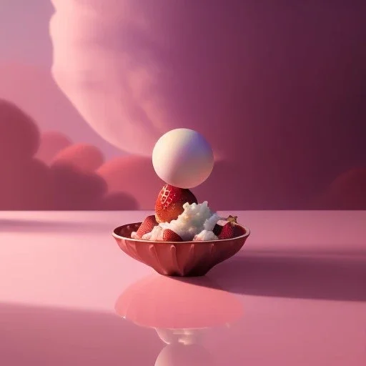 pixar style, volumetric pink sky environment and background, volumetric lighting, dramatic lighting, realistic painting of a beautiful housewife eating strawberry marmelade, smiling, detailed digital painting, extreme dense and fine, anime, ornate, colour-washed colors, elegant, small minutiae, tiny features, particulars, centered, smooth, sharp focus, renderman gofur render, 8k, uhd, detailed eyes, realistic shaded volumetric lighting, caustics, backlight