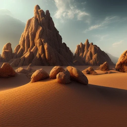 desert, tempest, landscape, high detailed, hyperrealisme, sharp focus