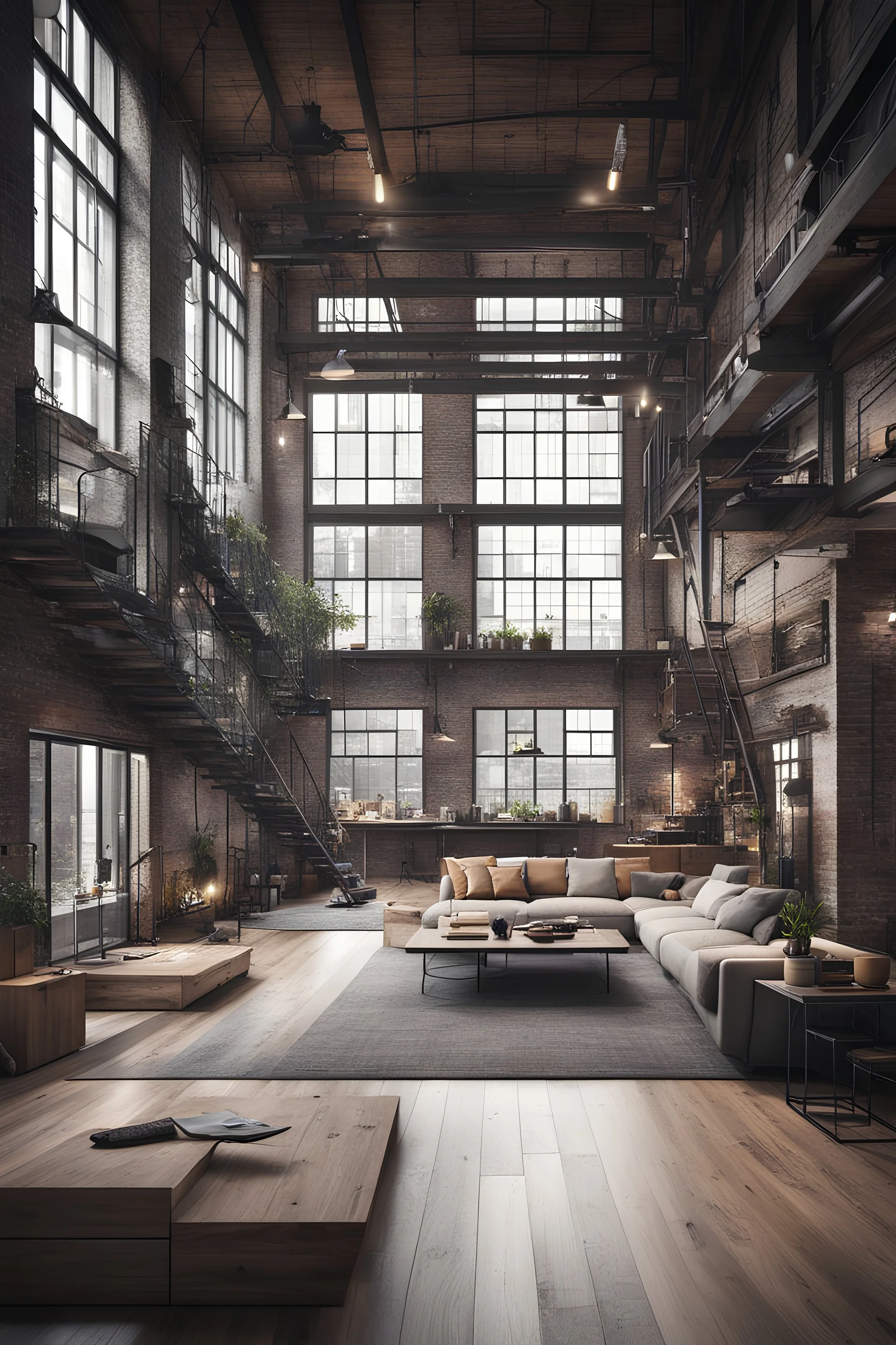 loft house, industry interior