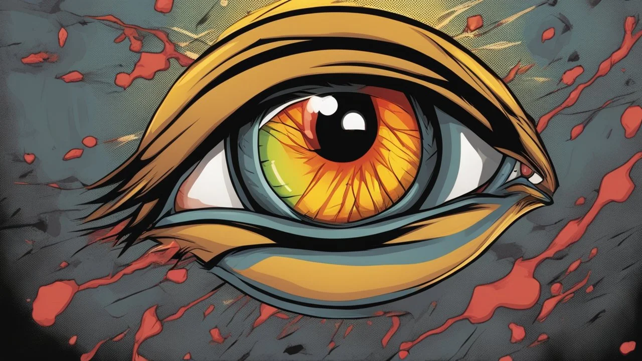 comic style, eye