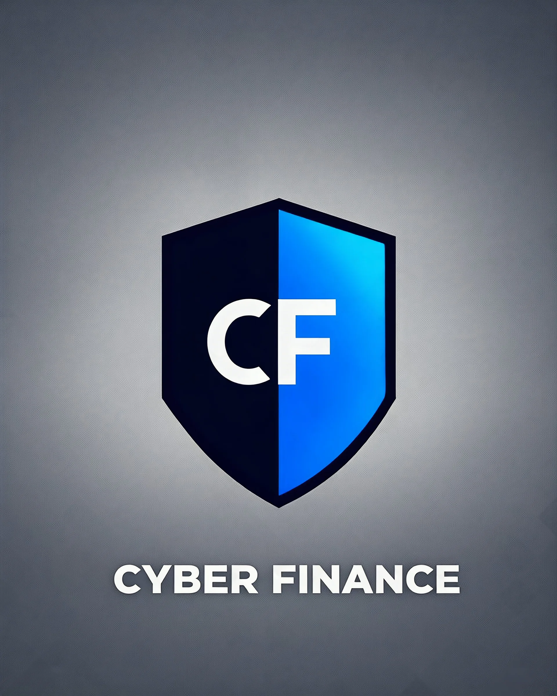 Cyber Finance (CF) shield logo Simple, easy and beautiful logo