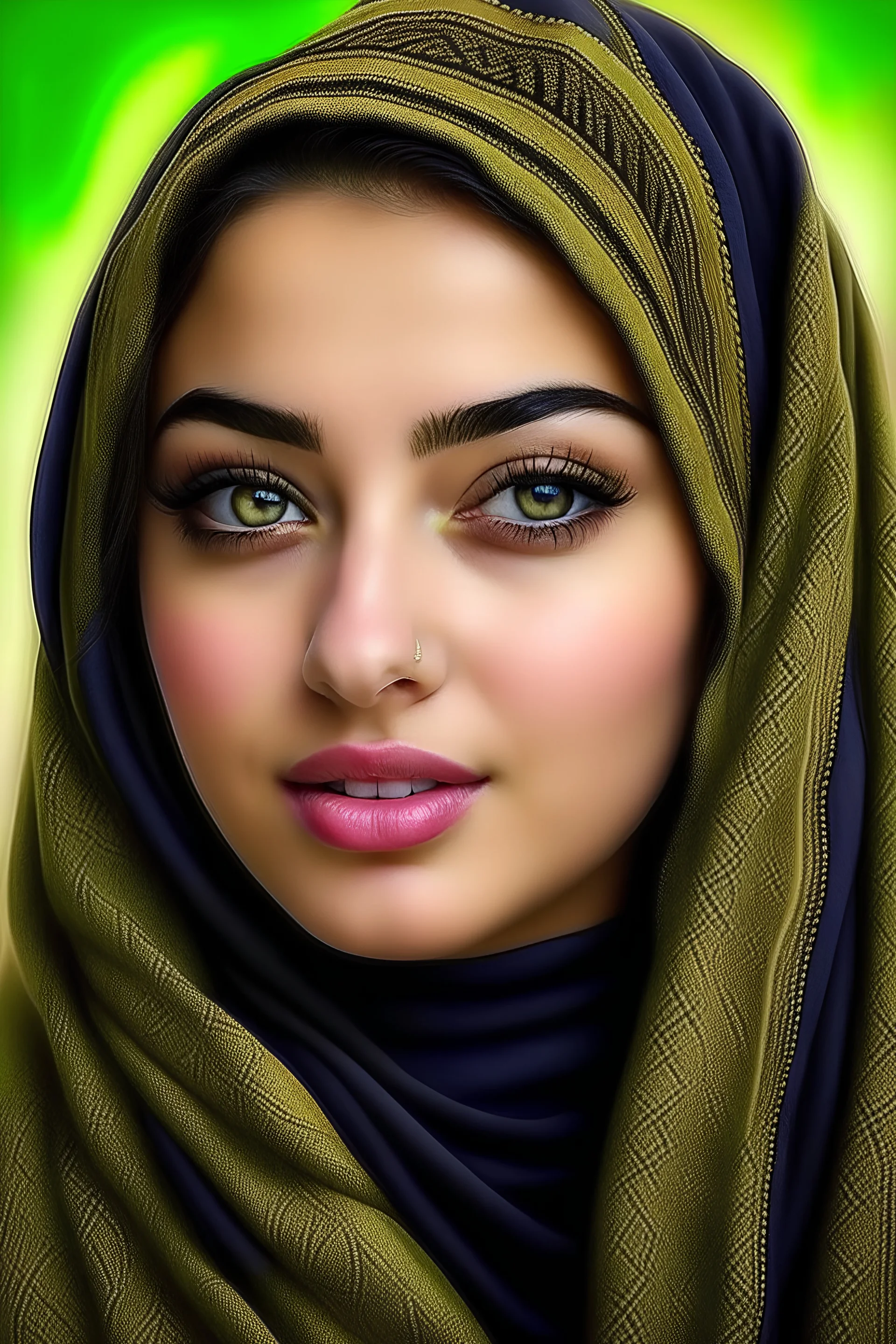 make pictures realistic of Arab women beatiful